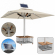 SUN LEON | Parasol Gastro Premium | B:T 400 x 400 cm | Taupe | Chauffage 230V + Moteur + Panier en a