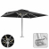 SUN MATEO | Parasol Gastro | B:T 300 x 400 cm | Noir | LED + plaque d'ancre charnière | Rectangulair