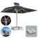 SUN LEON | Parasol Gastro Premium | B:T 400 x 400 cm | Noir | LED + Chauffage 230V + Moteur + Socle