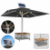 SUN LEON | Parasol Gastro Premium | B:T 500 x 500 cm | Noir | LED + Chauffage 230V + Moteur + Panier