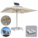 SUN LEON | Parasol Gastro Premium | B:T 500 x 500 cm | Taupe | LED + Moteur + Support de parasol en