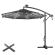 SUN LUCA | Parasoll | Runt | Ø 300 cm | Svart | LED | +Stativ