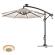 SUN LUCA | Parasol | Round | Ø 300 cm | Taupe | LED | +Music Box