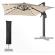 SUN LUIS | Parasoll | Kvadratisk | B:D 300 x 300 cm | Taupe | LED | +Deksel