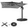 SUN LUIS | Parasoll | Kvadratisk | B:D 300 x 300 cm | Svart | LED | +Stativ