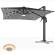SUN LUIS | Ombrellone | Quadrato | B:T 300 x 300 cm | Nero | LED | +carillon