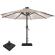 SUN MARINO | Parasoll | Runt | Ø 300 cm | Taupe | LED | +Stativ
