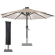 SUN MARINO | Sonnenschirm | Rund | Ø 300 cm | Taupe | LED | +Hülle