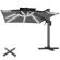 SUN PIETRO | Parasoll | Kvadratisk | B:D 300 x 300 cm | Svart | LED | +Stativ