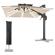 SUN PIETRO | Parasoll | Kvadratisk | B:D 300 x 300 cm | Taupe | LED | +Deksel