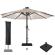 SUN MARINO | Parasoll | Runt | Ø 300 cm | Taupe | LED | + stativ & skydd