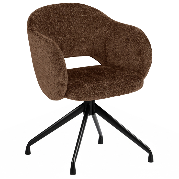 Svetlana | Hotellstol | Mörkbrun | Tyg/Textil | Vridbar bas