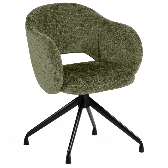 Svetlana | Hotellstol | Grön | Tyg/Textil | Vridbar bas