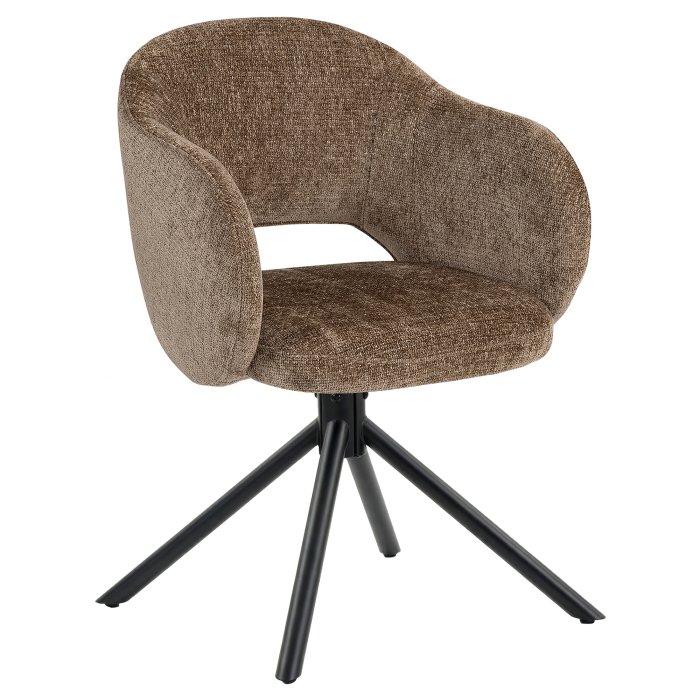 Svetlana | Hotellstol | Mörkbrun | Tyg/Textil | Vridbar bas