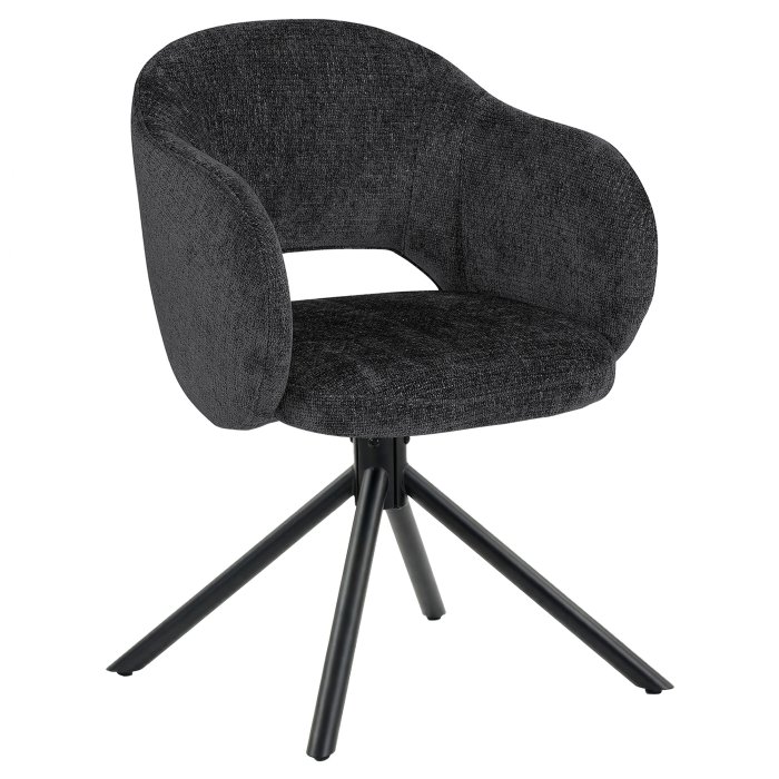 Svetlana | Hotellstol | Svart | Tyg/Textil | Vridbar bas