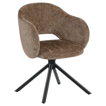 Svetlana | Hotellstol | Mörkbrun | Tyg/Textil | Vridbar bas