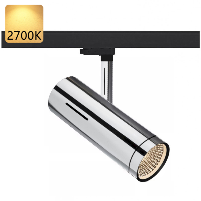 SYDNEY | reflektor torowy LED | 20W | 2700K | chrom | system 3-fazowy | wysokie napięcie