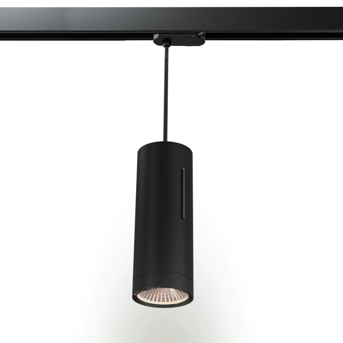 SYDNEY | LED Stromschienen Pendelstrahler | Schwarz | 20W / 2700K | Warmweiß | 3 Phasen