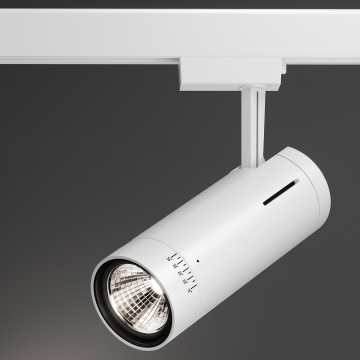 SYDNEY ZOOM | Spot LED sur rail | Blanc | 36W / 4000K | Blanc neutre | 3 phases