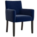 TAYLOR ARM | Bistro Velvet Chair | Blue