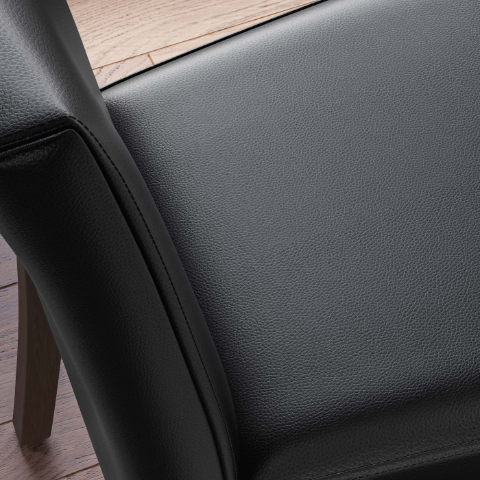 TAYLOR | Chaise de bistrot | Noir | Cuir