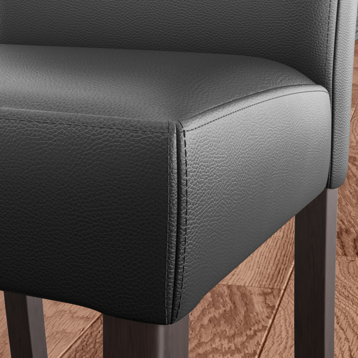 TAYLOR | Chaise de bistrot | Noir | Cuir