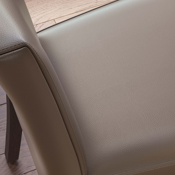 TAYLOR | Sedia da bistrot | Taupe | Pelle