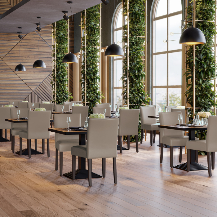 TAYLOR | Sedia da bistrot | Taupe | Pelle