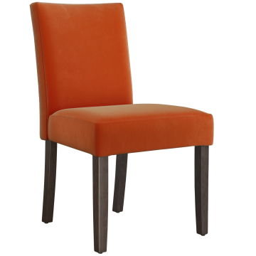 TAYLOR | Bistro Samt Stuhl | Orange