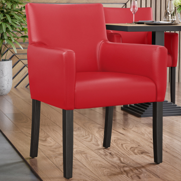 TAYLOR | bistrostoel | rood | leer
