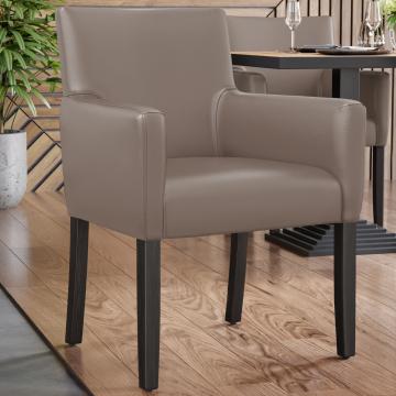 TAYLOR | bistro chair | taupe | leather