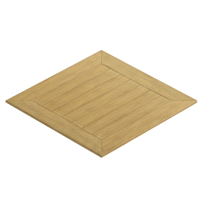 TEAK | Bistro Außen Tischplatte | Polyholz | 60 x 60 x 1,5 cm | Eiche | Quadratisch