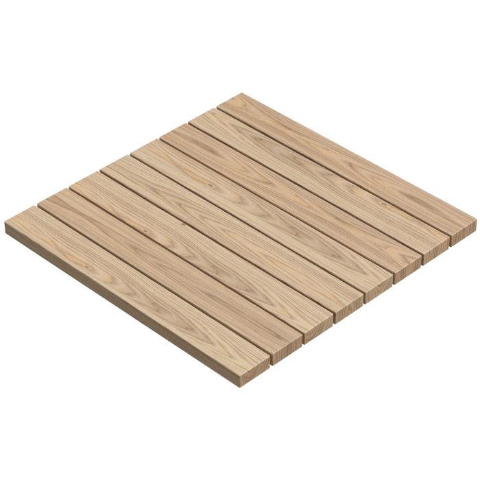 TEAK | Bistro Ute Bordplate i Teak Design | Furu Tre | 60 x 60 x 3,5 cm | Eik | Firkantet