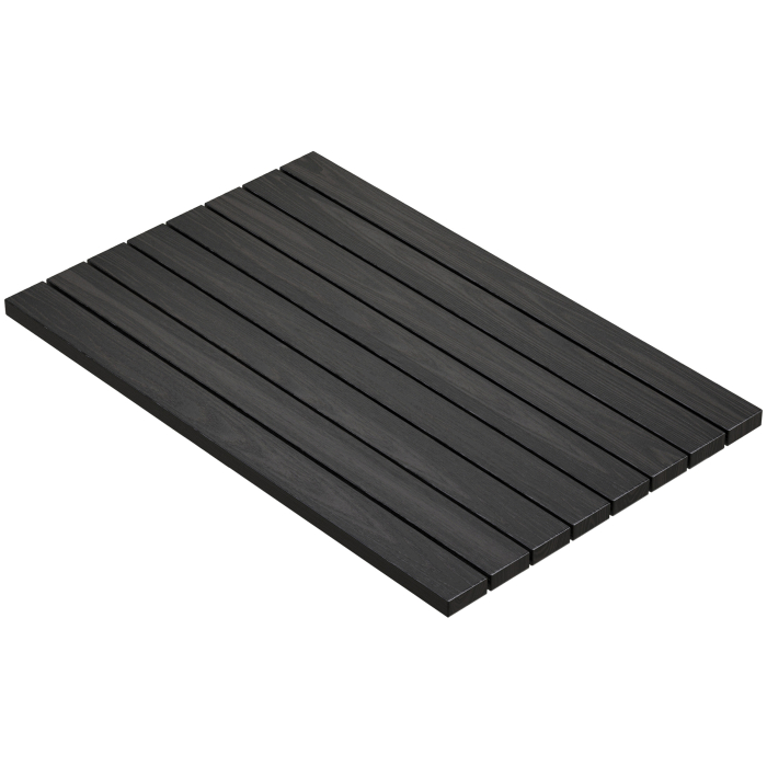 TEAK | Bistro Utemöbel Bordsskiva i Teakdesign | Furu | 160 x 90 x 3,5 cm | Svart | Rektangulär