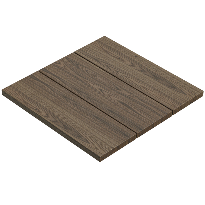 TEAK DESIGN | Bistro Außen Tischplatte | Fichte Holz | 70 x 70 x 3,5cm | Walnuß | Quadratisch