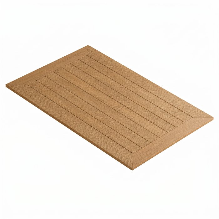 TEAK | Bistro Udenbordplade | Polytræ | 120 x 70 x 1,5 cm | Eg | Rektangulær