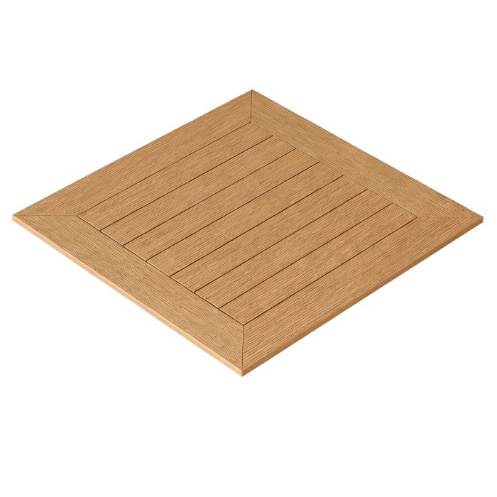 TEAK | Piastra per Tavolo da Esterno Bistro | Polywood | 60 x 60 x 1,5 cm | Rovere | Quadrato