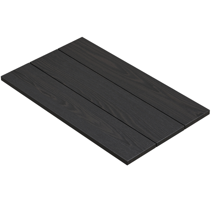 TEAK DESIGN | Bistro Outdoor Tabletop | Spruce Wood | 120 x 70 x 3.5cm | Black | Rectangular