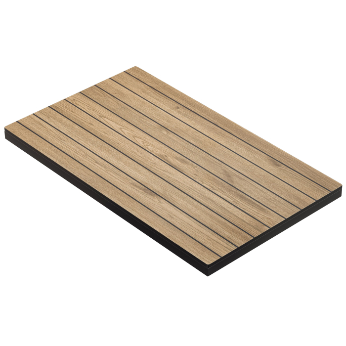 TEAK STEEL | Gastro CDF Außen Tischplatte | 120 x 70 x 4,2 cm | Eiche | Rechteckig