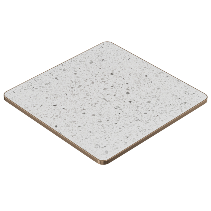 TERRAZZO | Gastro Terrazzo Tabletop | 60 x 60 x 2.7 cm | White Terrazzo | Square
