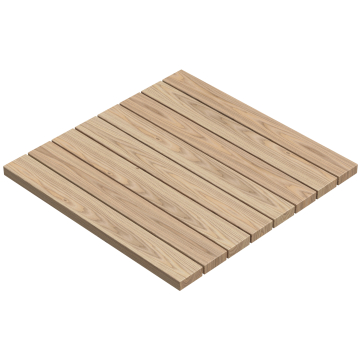 TEAK | Bistro Außen Tischplatte im Teak Design | Fichte Holz | 60 x 60 x 3,5cm | Eiche | Quadratisch