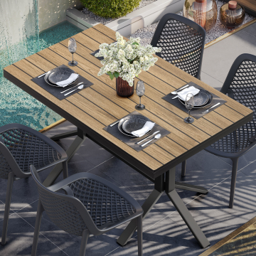 TEAK STAL | Gastro CDF Buitentafelblad | 120 x 70 x 4,2 cm | Eik | Rechthoekig