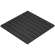 TECA | Mesa exterior bistró con tablero en diseño de teca | Madera de abeto | 70 x 70 x 3,5 cm | Negro | Cuadrada