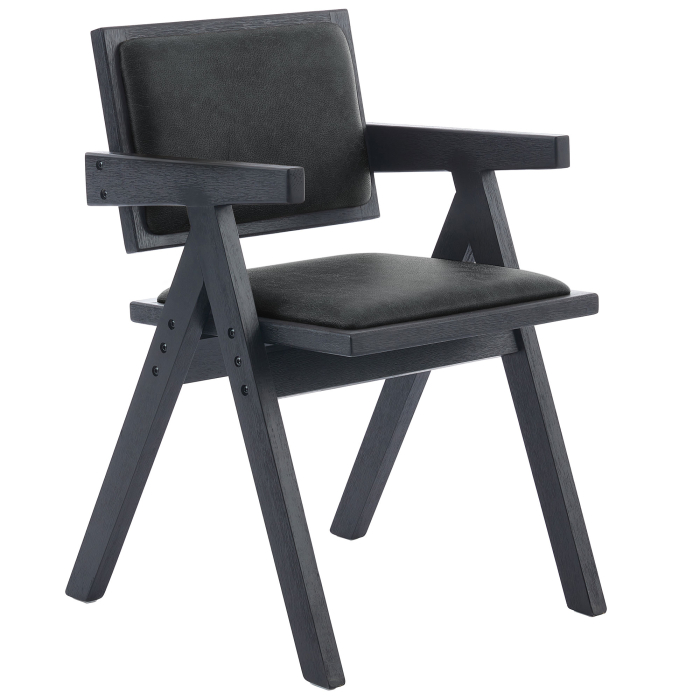 Thalia | Bistro Chair | Black | Leather