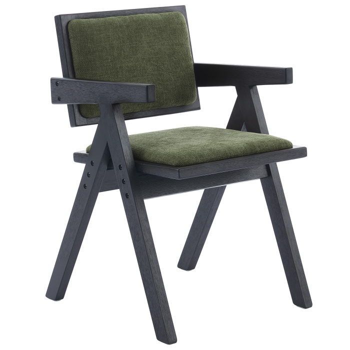 Thalia | Chaise de bistrot | Verte | Tissu
