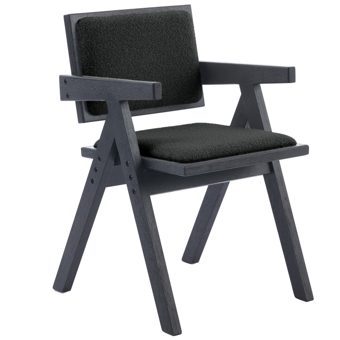 Thalia | Bistro Chair | Dark Gray | Teddy Fabric