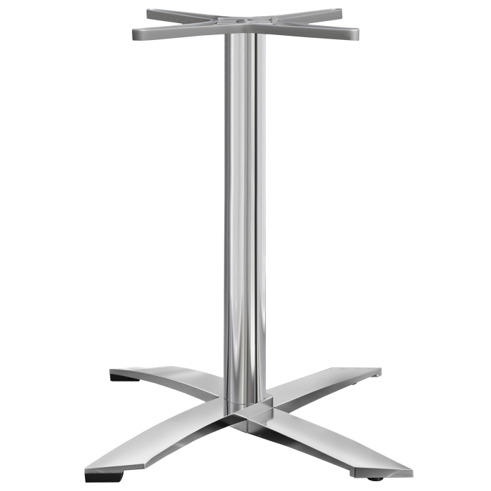 THIAGO | Bistro Stehtischgestell | Alu | 4 Fuß: Ø 60 cm | Säule 7,6 x 106 cm