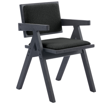 Thalia | Bistro Chair | Dark Gray | Teddy Fabric