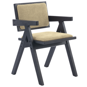 Thalia | Bistro Chair | Taupe | Fabric/Textile