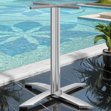 THIAGO | Bistro bar tafelonderstel | aluminium | 4 poten: Ø 60 cm | kolom 6 x 106 cm